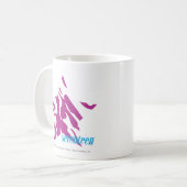 シマウマの紫色4 コーヒーマグカップ (正面左)