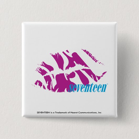 シマウマの紫色 缶バッジ (正面)