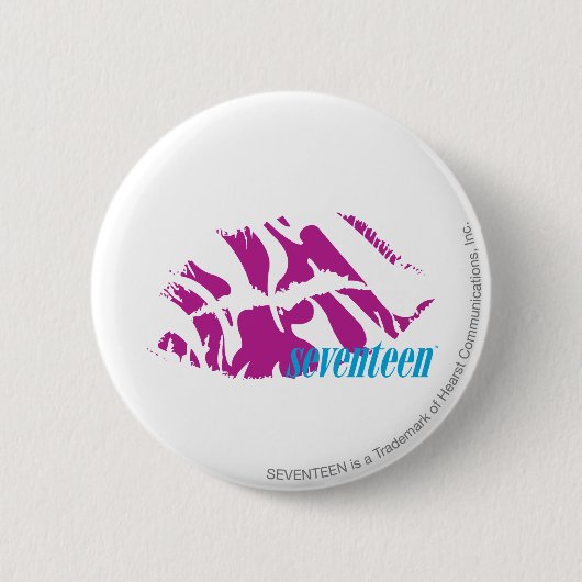 シマウマの紫色 缶バッジ (正面)