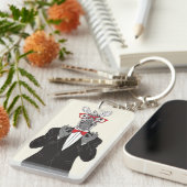 シマウマの紳士 キーホルダー (正面右)