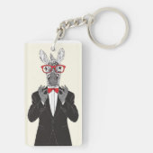シマウマの紳士 キーホルダー (裏面)