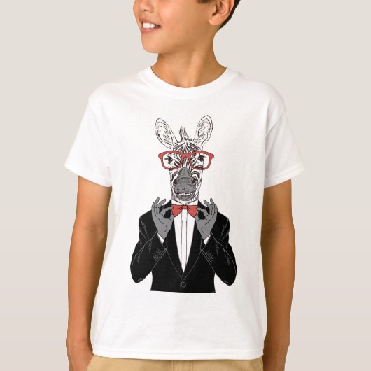 シマウマの紳士 Tシャツ (正面)