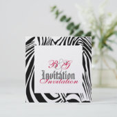 シマウマの結婚式招待状 招待状 (スタンド正面)