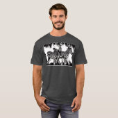 シマウマの絵3頭 Tシャツ (正面フル)