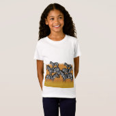 シマウマの群れ Tシャツ (正面フル)