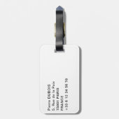 シマウマの背中に赤いハシのオキセカの鳥 – ジンバブエ ラゲッジタグ (裏面縦)