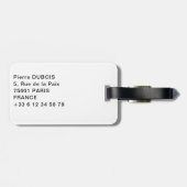 シマウマの背中に赤いハシのオキセカの鳥 – ジンバブエ ラゲッジタグ (裏面横)