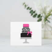 シマウマの花型女性歌手のケーキ ポストカード (スタンド正面)