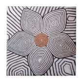 シマウマの花 タイル (正面)