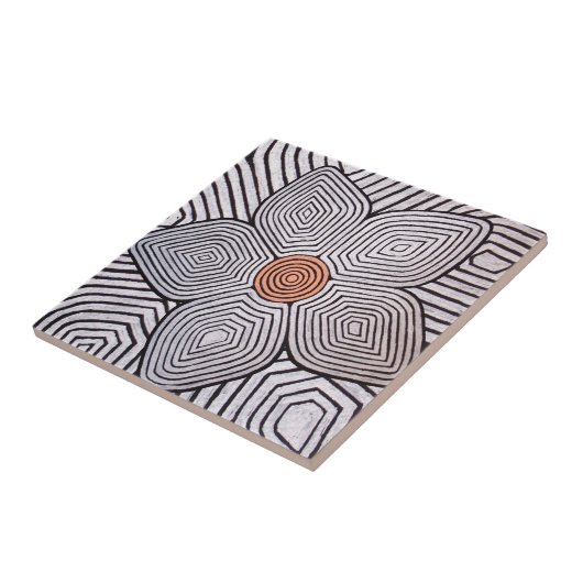 シマウマの花 タイル (側面)