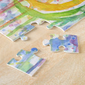 シマウマの芸術の水彩画の絵画のパズル ジグソーパズル (側面)