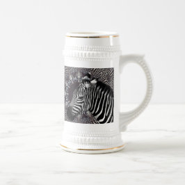 シマウマの芸術ステイン ビールジョッキ