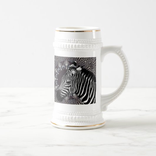 シマウマの芸術ステイン ビールジョッキ (右)