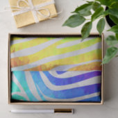 シマウマの虹および白写真 薄葉紙 (ギフト)