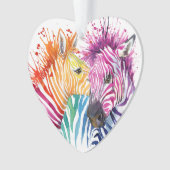シマウマの虹のオーナメント オーナメント (正面)