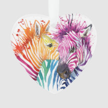 シマウマの虹のオーナメント