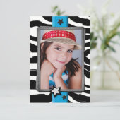 シマウマの誕生日 カード (スタンド正面)