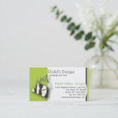 シマウマの財布-ライム 名刺 (スタンド正面)