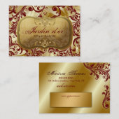 シマウマの赤のアポイントメントカードとの311-Jardin d'or 予約カード (正面/裏面)