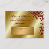 シマウマの赤のアポイントメントカードとの311-Jardin d'or 予約カード (裏面)