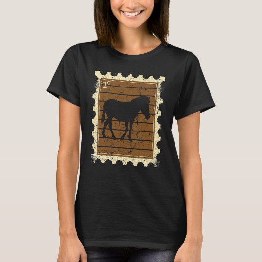シマウマの郵便切手 Tシャツ (正面)