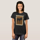 シマウマの郵便切手 Tシャツ (正面フル)