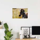 シマウマの野生動物のポスター、プリント、写真 ポスター (ホームオフィス)