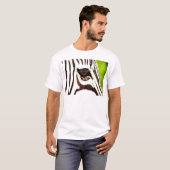 シマウマの野生動物の野性生物のナミビアのサファリアフリカ Tシャツ (正面フル)