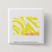 シマウマの黄色2 缶バッジ (正面)