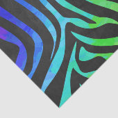 シマウマの黒および虹のプリント 薄葉紙 (詳細)