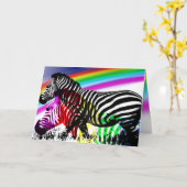 シマウマの「夢は本当カードを来ます カード (黄色い花)