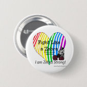 シマウマのEhlers-Danlosの認識度ボタンのような戦い 缶バッジ (正面&裏面)