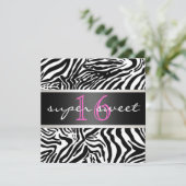 シマウマのSweet sixteenの招待状 招待状 (スタンド正面)