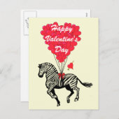シマウマはバレンタインをからかいます シーズンポストカード (正面/裏面)