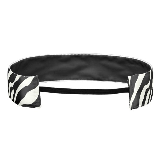 シマウマは-白黒を縞で飾ります アスレチックヘッドバンド (裏面)