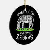 シマウマを愛する女の子 セラミックオーナメント (右)