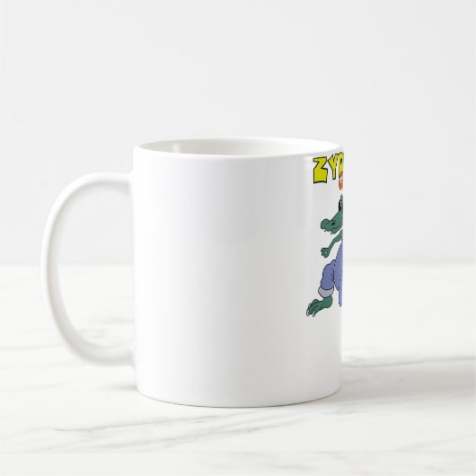 シマウマを愛する少女ゼブラ コーヒーマグカップ (左)