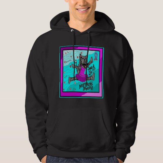 シマウマを救って下さい!! パーカ (正面)