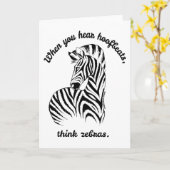 シマウマを考えて下さい カード (黄色い花)