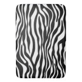 シマウマストライプなパターン黒及び白 + あなたのアイディア バスマット (正面縦)