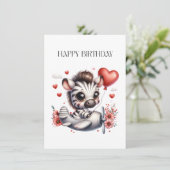 シマウマパイロット お誕生日 招待状 (スタンド正面)