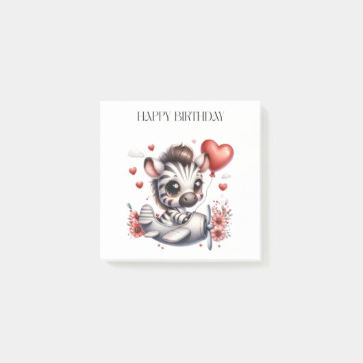 シマウマパイロット 誕生日 ポストイット (正面)