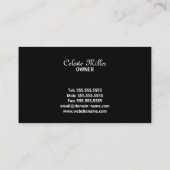 シマウマパターンおよび赤い華麗さ 名刺 (裏面)