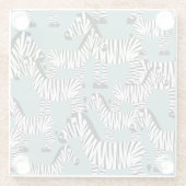 シマウマパターン ガラスコースター (裏面)