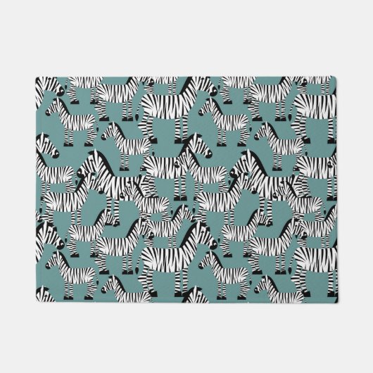 シマウマパターン ドアマット (正面)