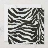シマウマパターン、モダンなパーティの招待状 招待状 (裏面)