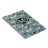 シマウマパターン|モノグラム ノートブック (右側)