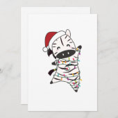 シマウマ冬の動物アダルトクロス シーズンカード (正面/裏面)