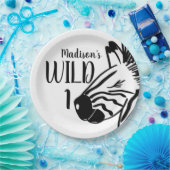 シマウマ動物野生のジャングルドードル ペーパープレート (パーティー)