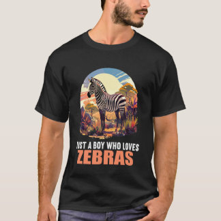 シマウマ大好き少年。シマウマ シマウマ Tシャツ